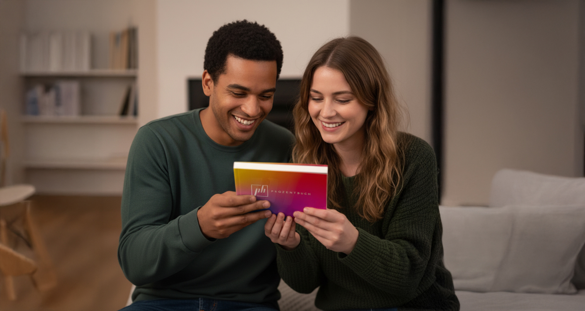 Paar hält Mein PROZENTBUCH